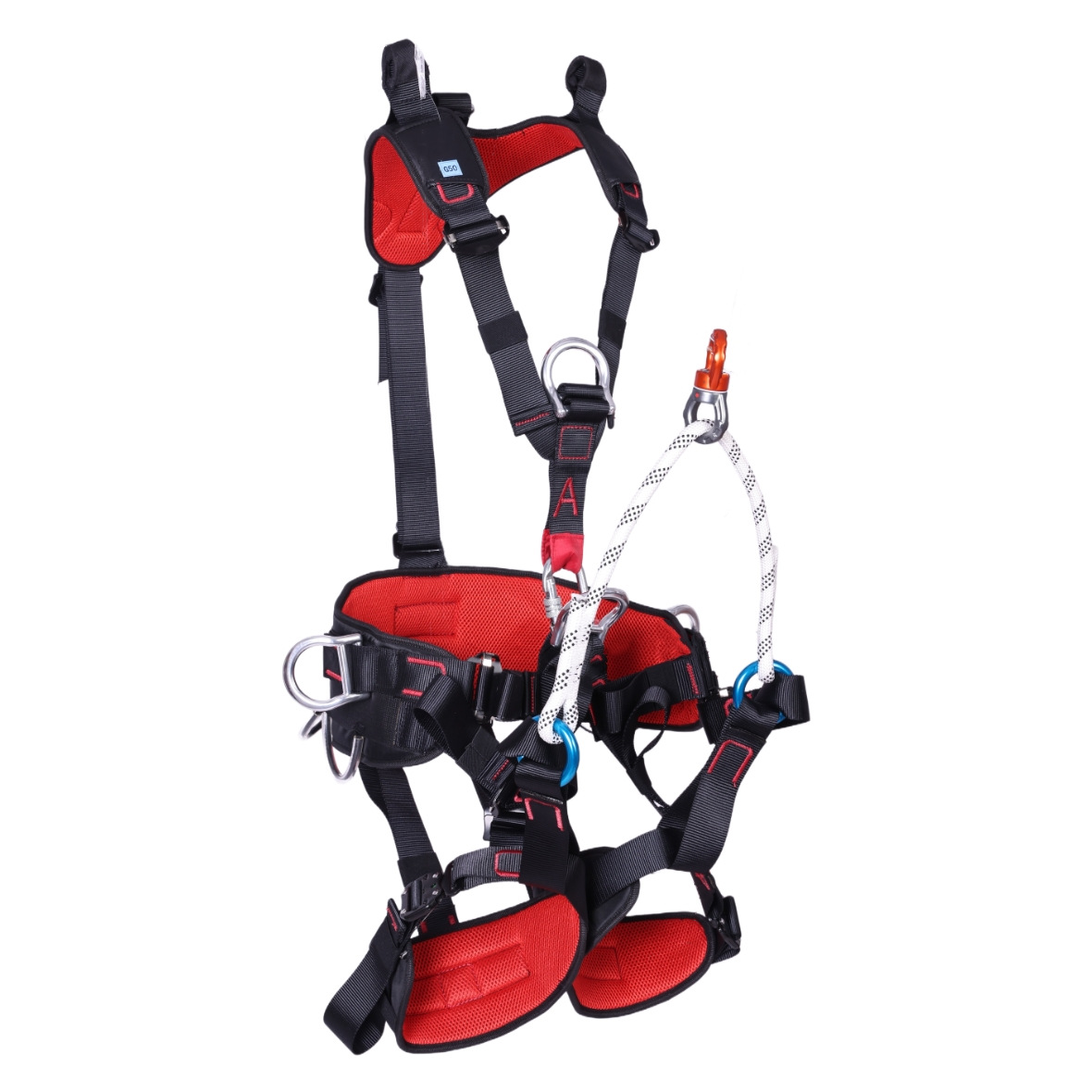 高空作业风电用全身型安全带可调节腰带护背可拆分安全带一件代发-阿