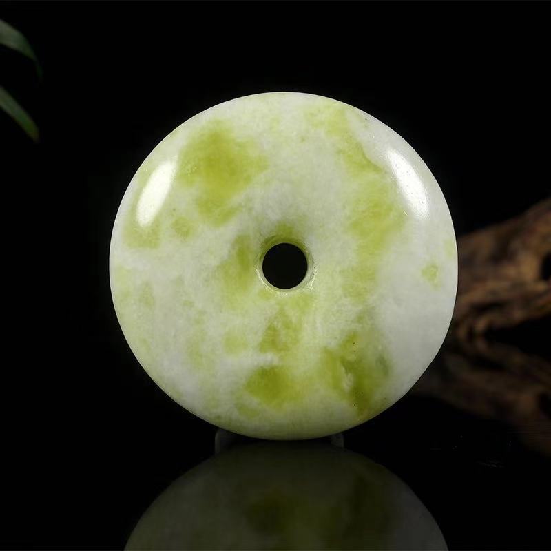 厂家批发蓝田玉平安扣吊坠男女款时尚玉坠挂件玉石玉器直播款