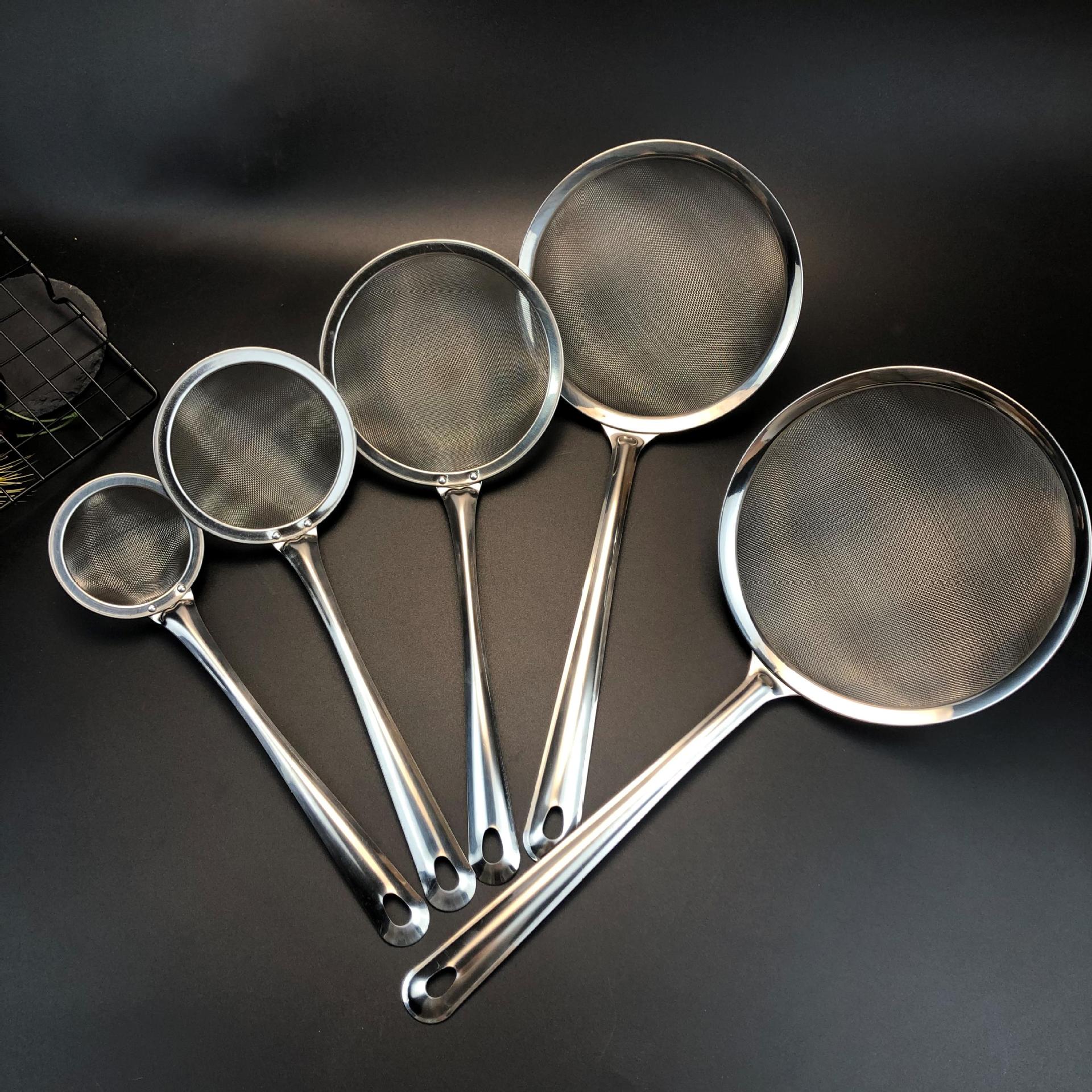 不锈钢过滤网漏勺筛网超细过滤油漏勺家用网漏捞面过滤油渣泡沫勺