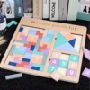 Puzzle three in one wooden  Tetris game number Huarong Tangram Jigsaw puzzle Puzzle Toys