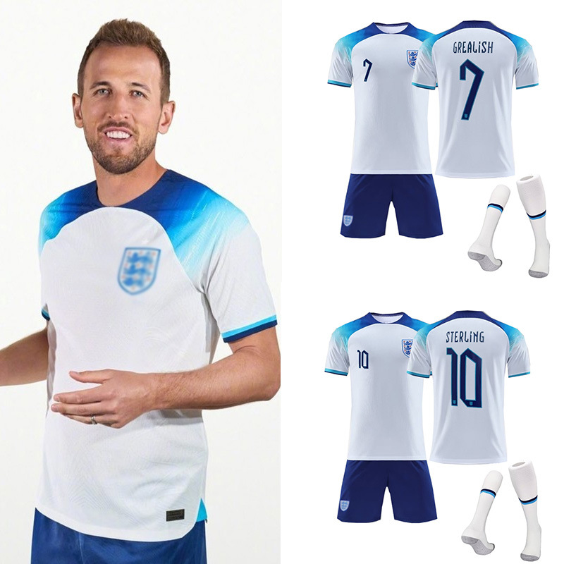 22-23世界杯塔卡尔英格兰球衣凯恩主场球迷版短袖足球服团购印字