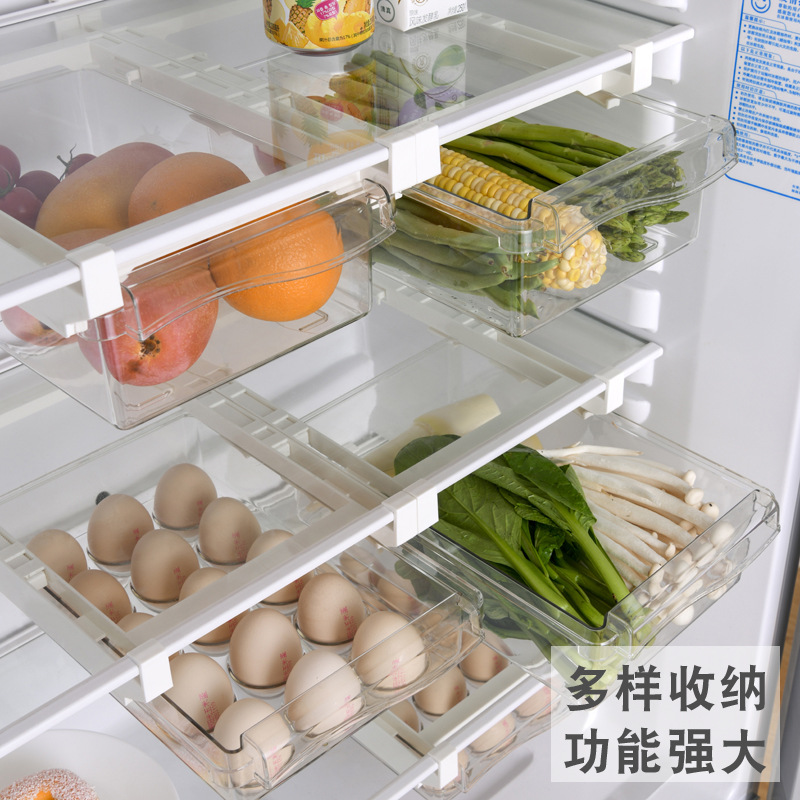 Hanging Drawer Refrigerator Egg Storage Box Transparent Vegetable Egg Crisper Kitchen Large Capacity Storage Box