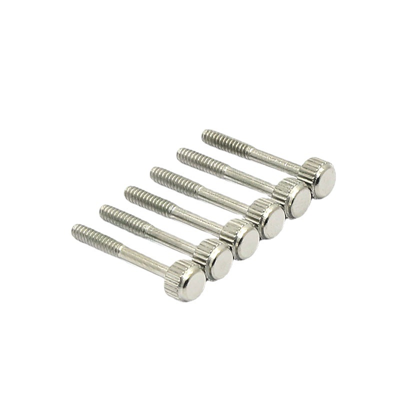 滚花直纹手拧螺丝m2520不锈钢细长不脱出调节螺钉加长限位螺钉