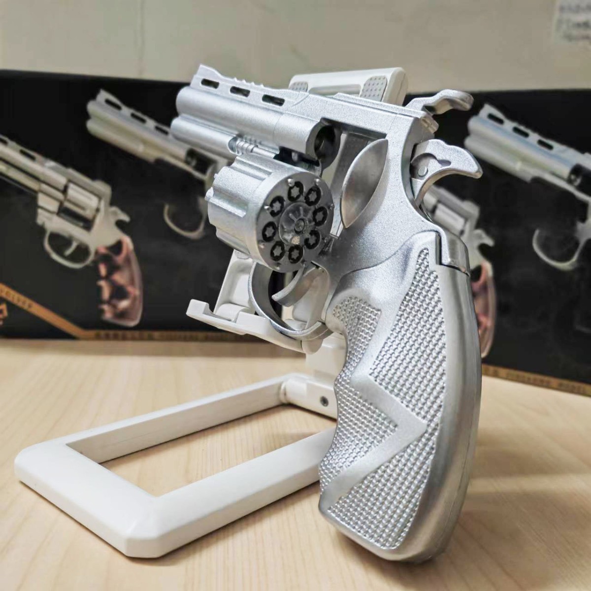 侧开全金属左轮砸炮抢儿童玩具模型玩具枪金属玩具枪批发不可发射