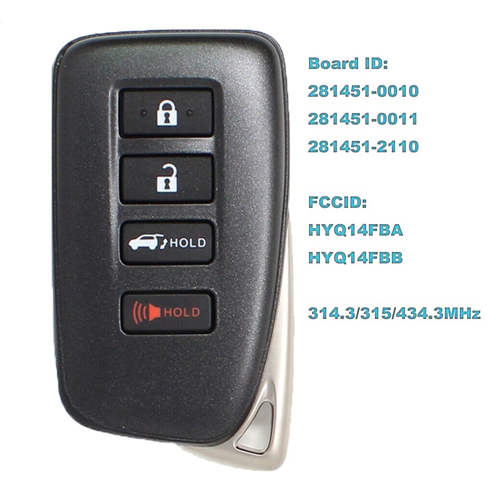 适用雷克萨斯hyq14fba/hyq14fbb/ag/g板智能遥控钥匙卡0011,/2110