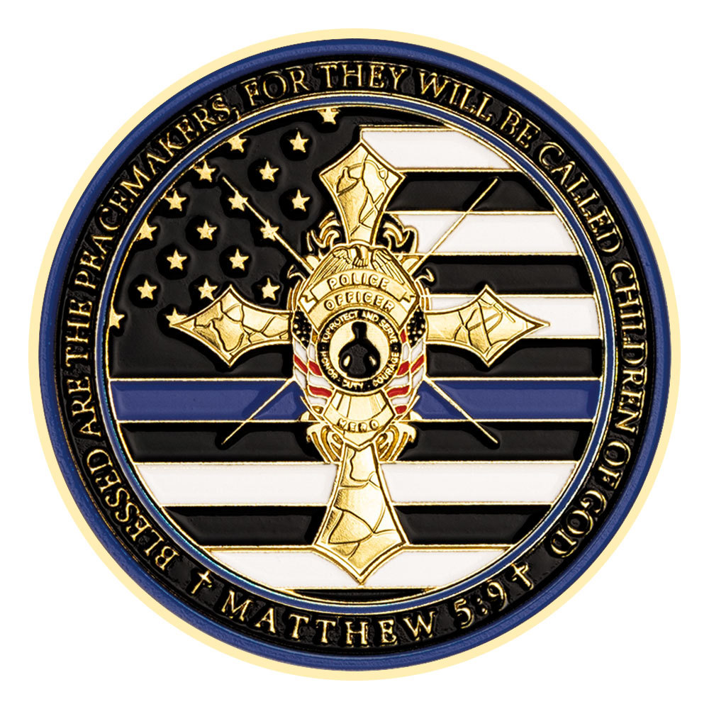 美国蓝线旗警察挑战币镀金烤漆收藏硬币drop shipping-阿里巴巴