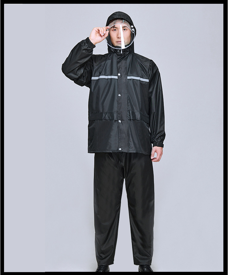 成人雨衣套装批发执勤外卖分体式雨衣雨裤套装户外骑行电动车雨衣