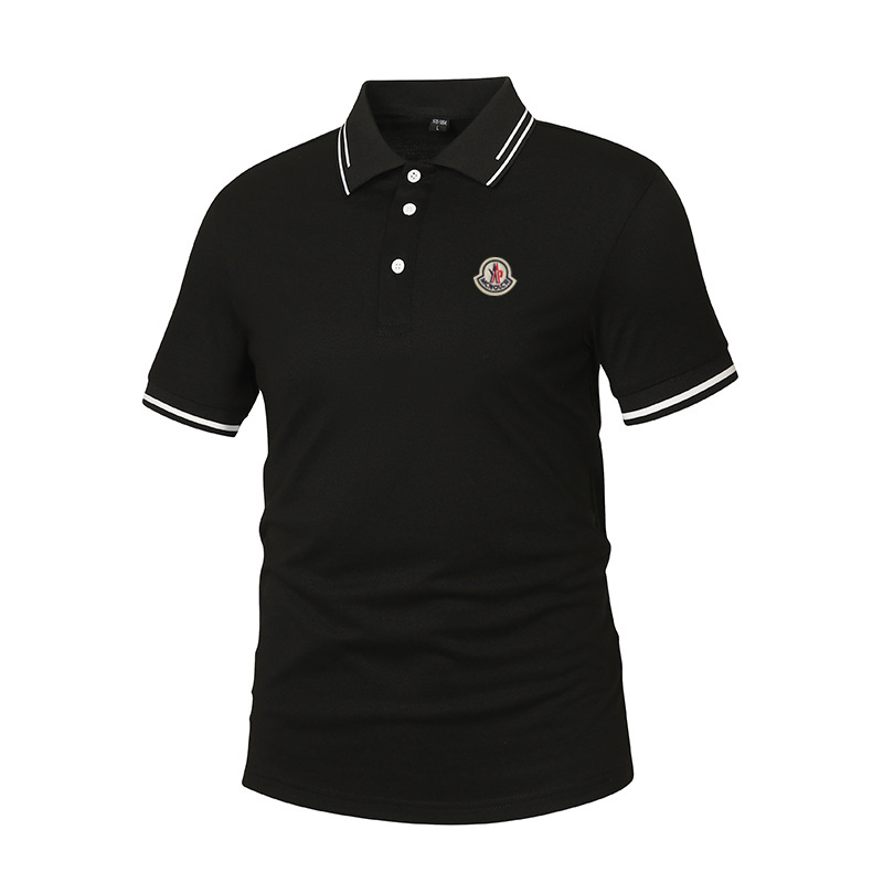 蒙口高端美式男士polo衫男夏季商务休闲衣服翻领短袖t恤2024新款