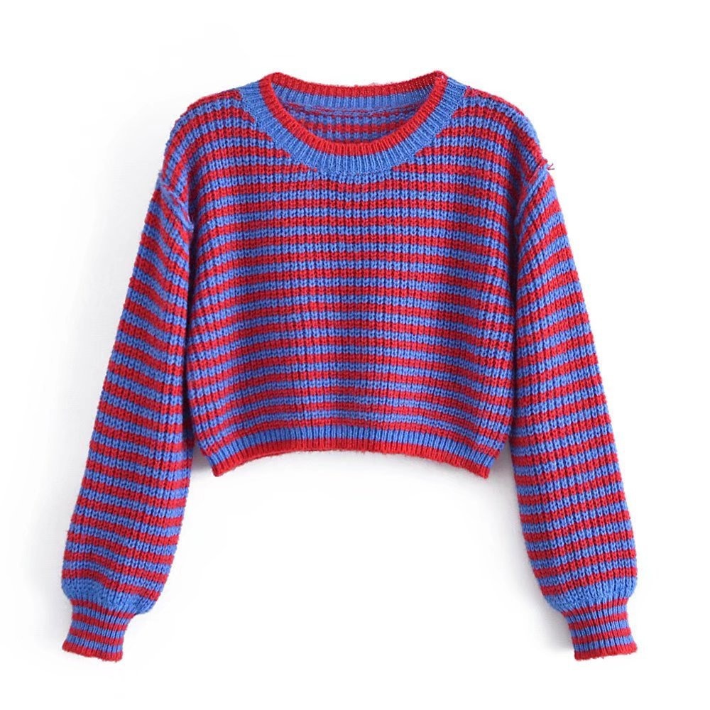 条纹毛衣多色图片