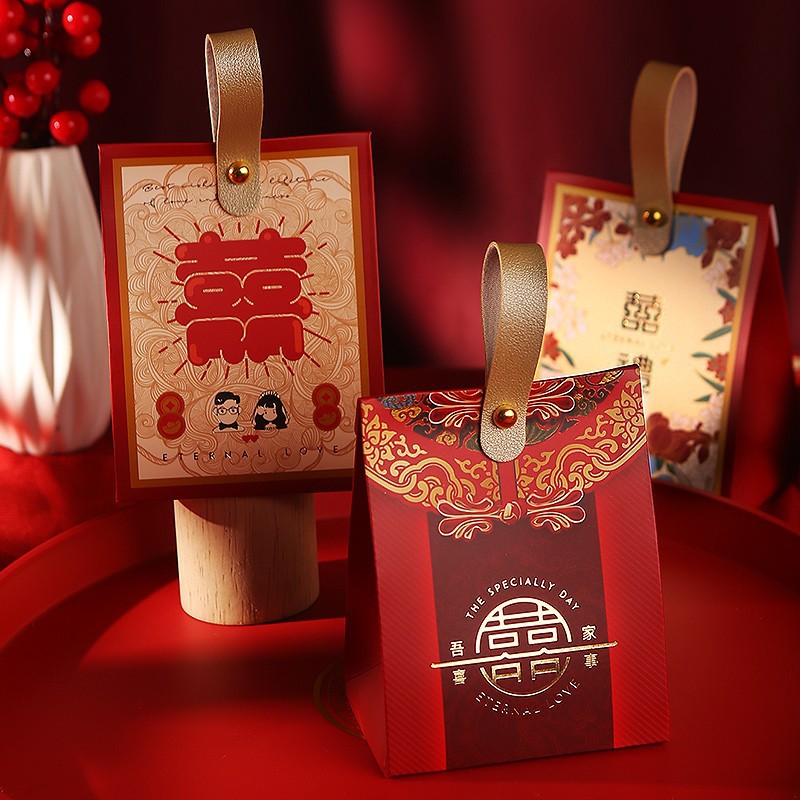 Wedding Wedding Candies Box Chinese Style Wedding Candy Bag Portable Box Creative Wedding Wedding Candies Box High Sense Xiaohongshu Same Style