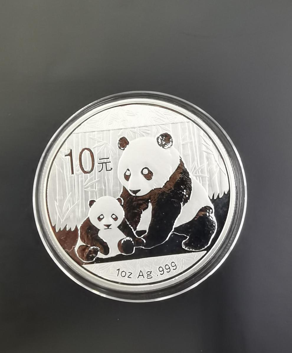 2012年熊猫银币纪念币1盎司银猫币钱收藏币评级正品精品