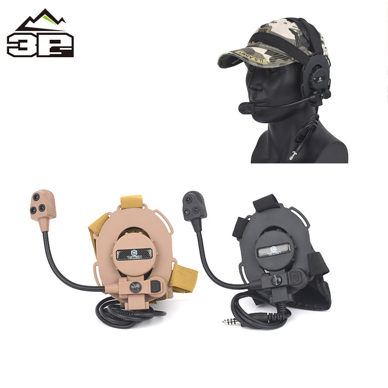 3ps 沃德森战术耳机bowmaniii 3代单边头戴式fast头盔闪光麦克风