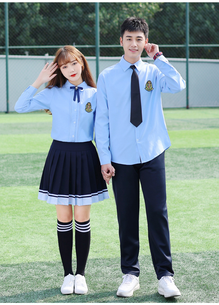 校服套装学院风搞中学生初中生毕业照运动会班服夏季演出服装新款