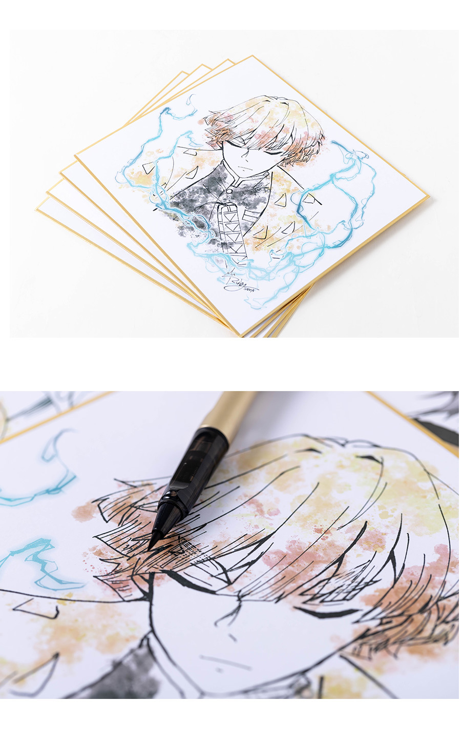 kingjet日本cp签售签绘板动卡漫周边加厚手绘板细腻耐擦空白色纸