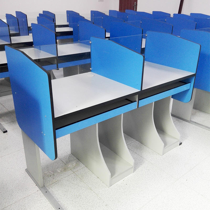 学校语音考试电脑桌微机教室双人学生驾校考试培训机构测试考试桌