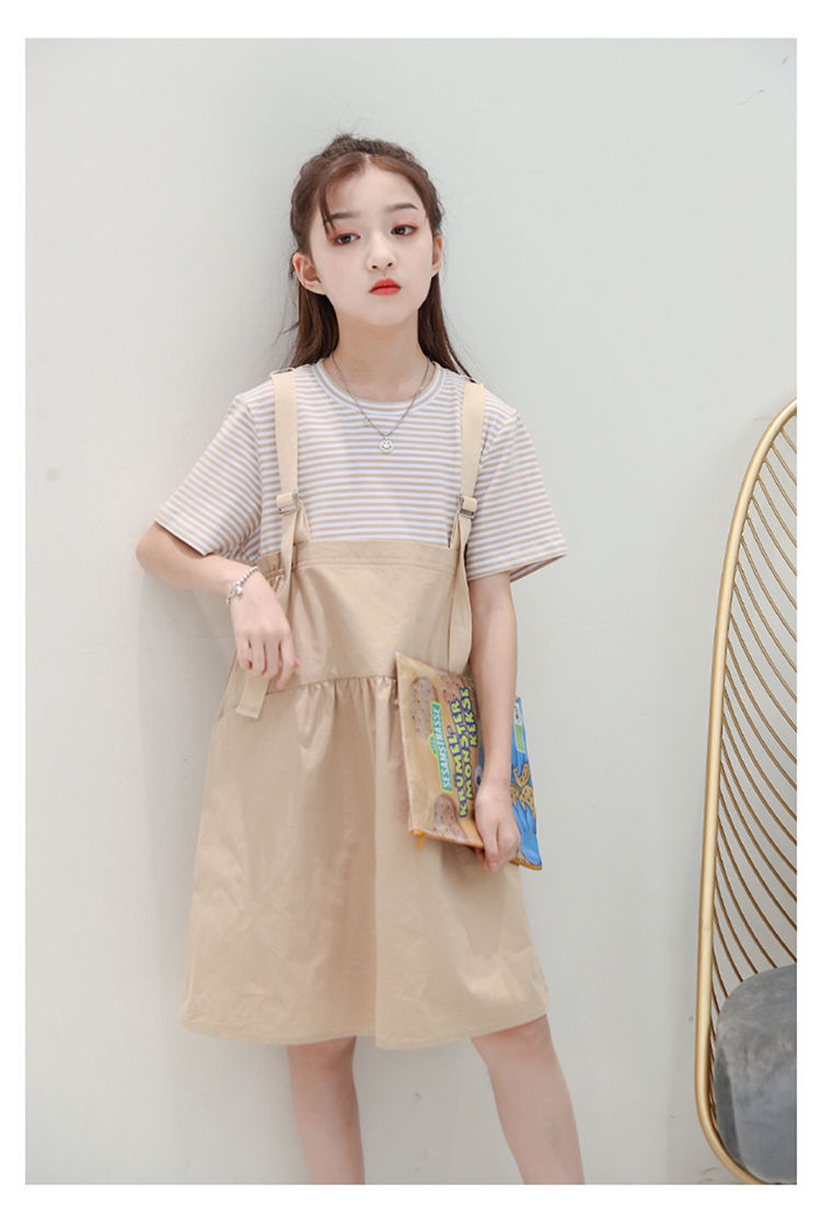女童连衣裙夏装2022新款儿童裙子中大童10女孩11背带裙13洋气12岁