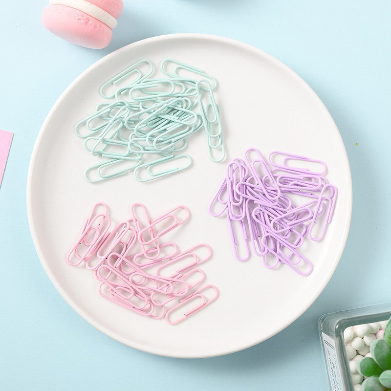 Fresh Macaron Color Long Tail Clip Binder Clip Iron Clip Combination Wholesale 19mm Cute Binding Student Stationery