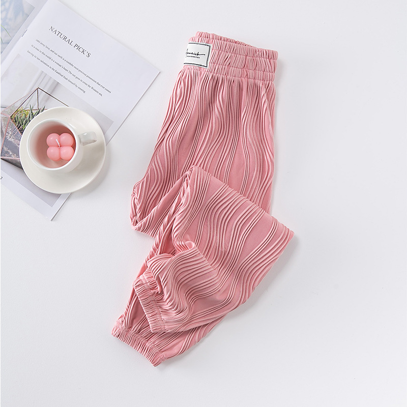 Girls' Anti-Mosquito Pants Summer 2023 New Thin Children's Casual Sports Ice Silk Girls' Middle and Big Children's Summer Pants