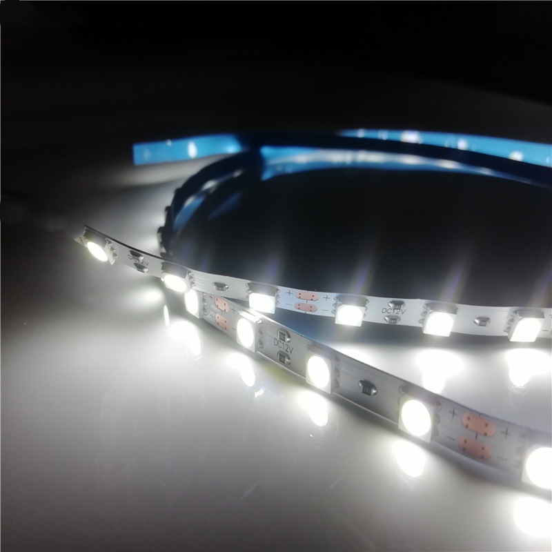 6mm宽12v 1米60灯5050软灯条 60灯 6mm宽5050亚克力照明装饰灯带