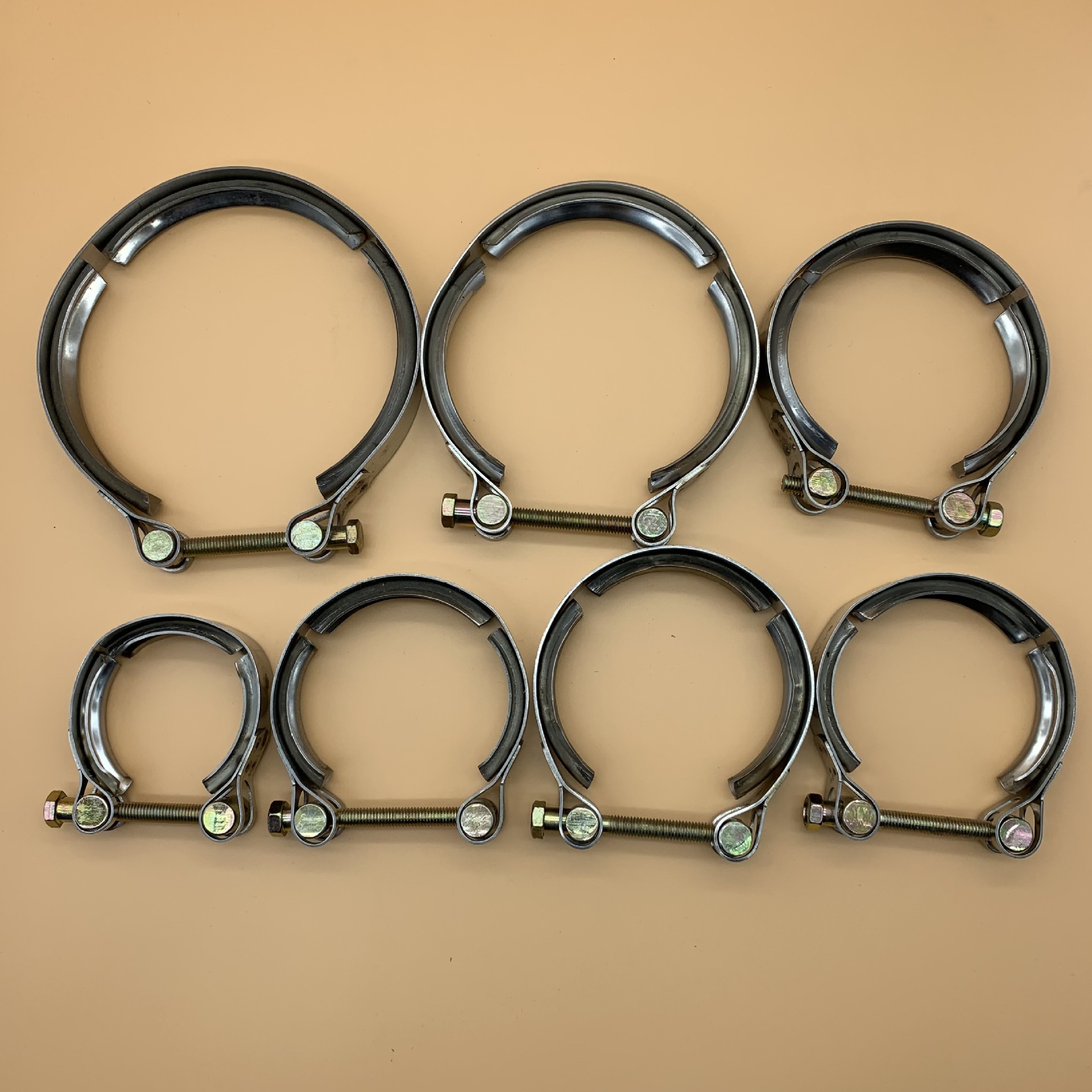 厂家直销沟槽式管卡沟槽管 强力抱箍金属管卡 不锈钢增压器卡箍