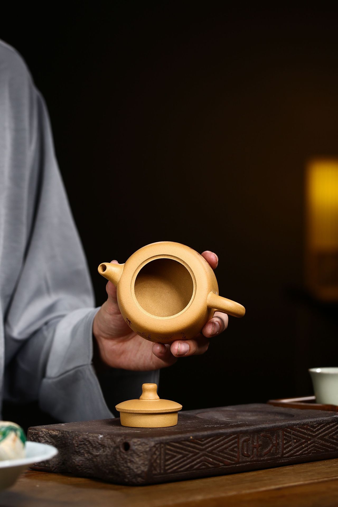 批发宜兴紫砂壶礼品定制黄金段泥天际壶小号茶壶茶具一件代发新款