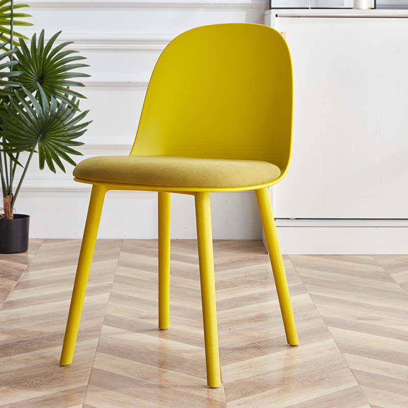 Nordic Plastic Chair Backrest Dining Chair Home Ins Stool Internet Celebrity Light Luxury Cosmetic Chair Modern Dining Table and Chair Wholesale