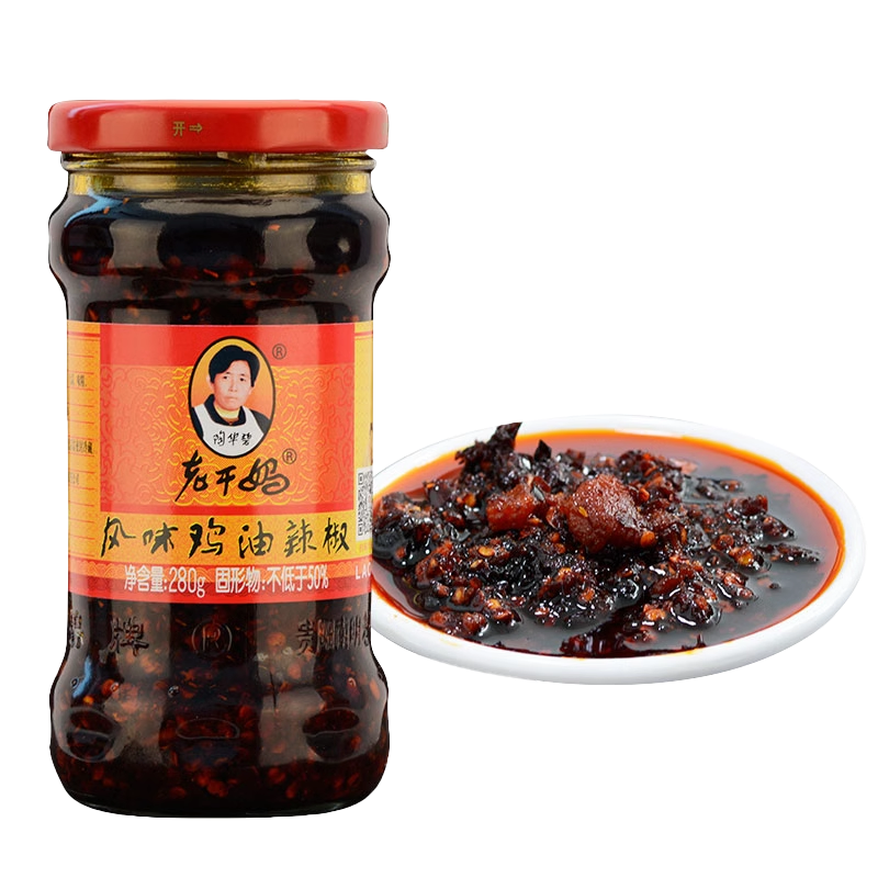 老干妈风味豆豉油辣椒280g贵州特产油辣椒豆豉酱辣酱拌面豆瓣酱