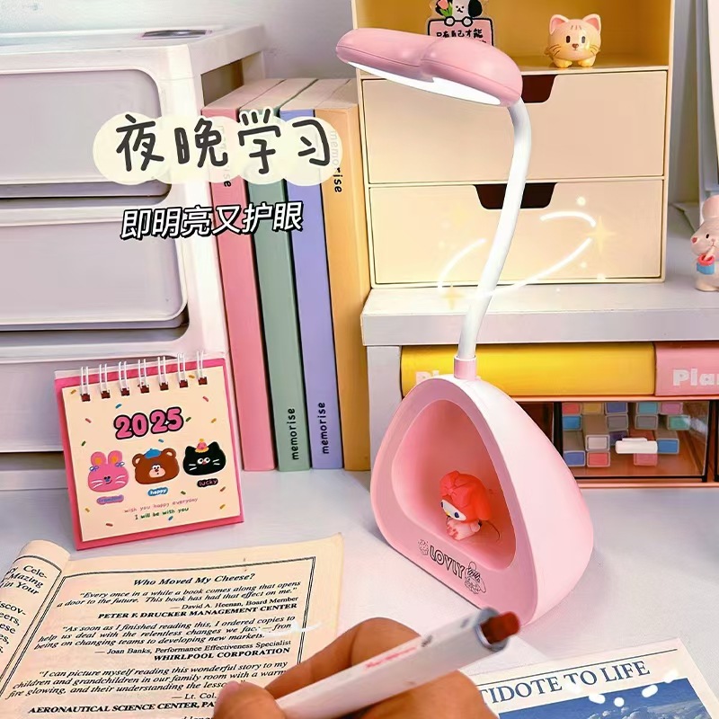 new creative usb charging led small table lamp eye protection cartoon cute student dormitory bedroom bedside desk night light