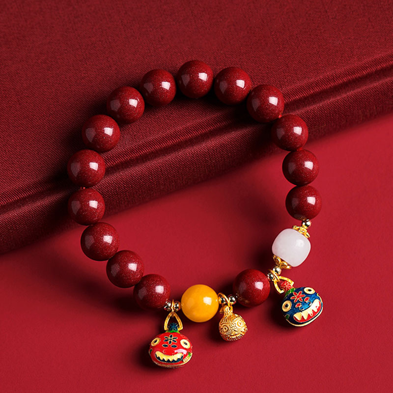 本命年女属虎朱砂手串吞金兽手链女天然正品男士情侣饰品礼物手饰