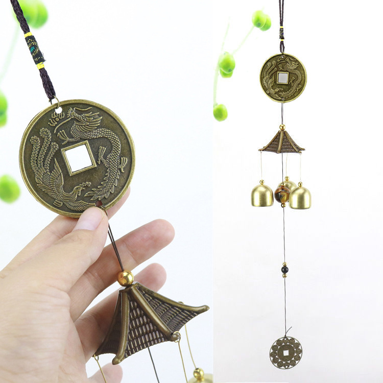 新款田园铜合金风铃佛系挂饰家居门饰旅游景区金属铃铛装饰吊挂件