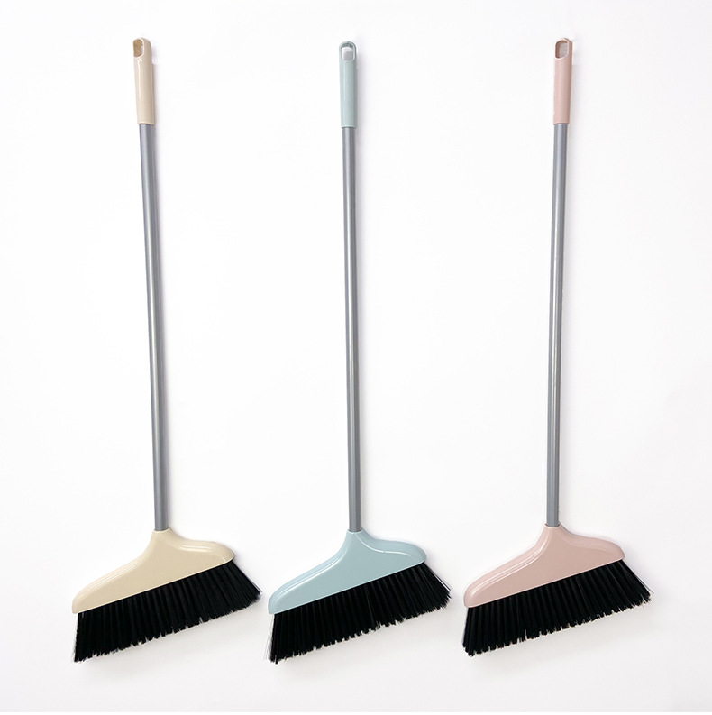 厂家扫把家用塑料扫帚四排刷毛地刷清洁加宽加密软毛单扫把批发