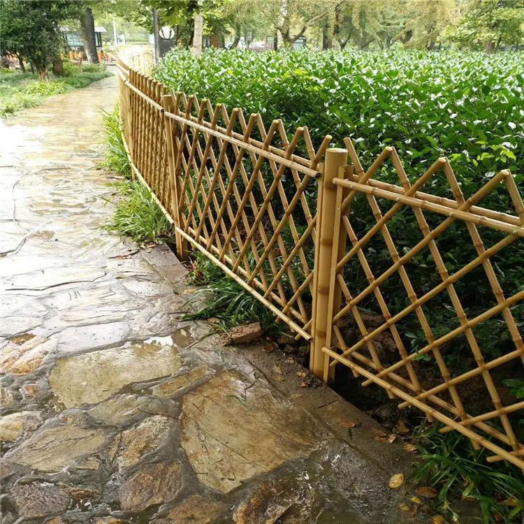 不锈钢仿竹护栏庭院菜园竹节栅栏景观园林绿化仿竹子篱笆围栏栏杆