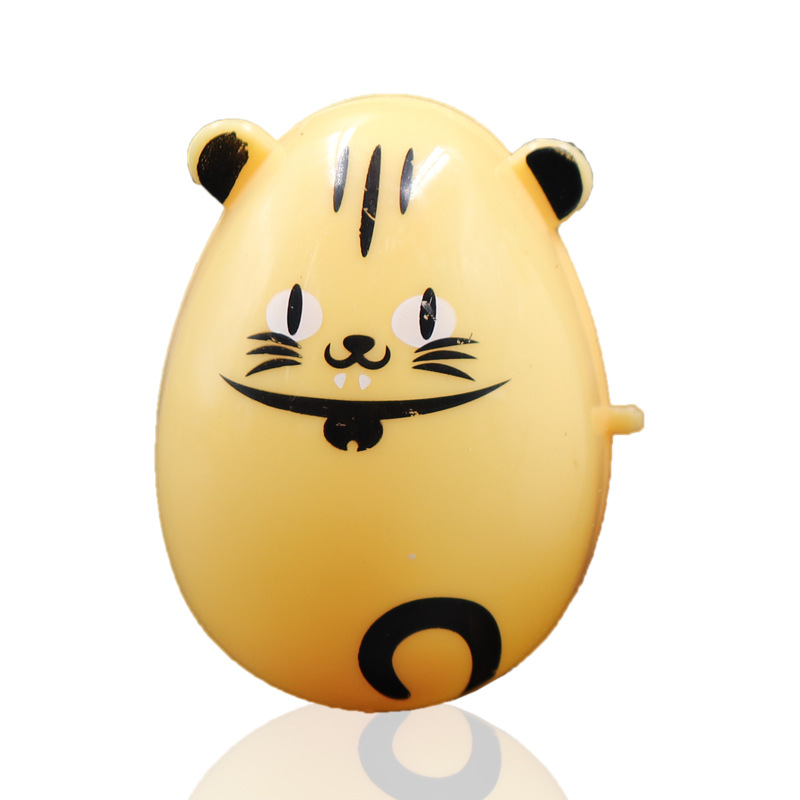 厂家供应塑料开口动物蛋 6cm印刷可设计diy彩蛋 复活节异形彩蛋