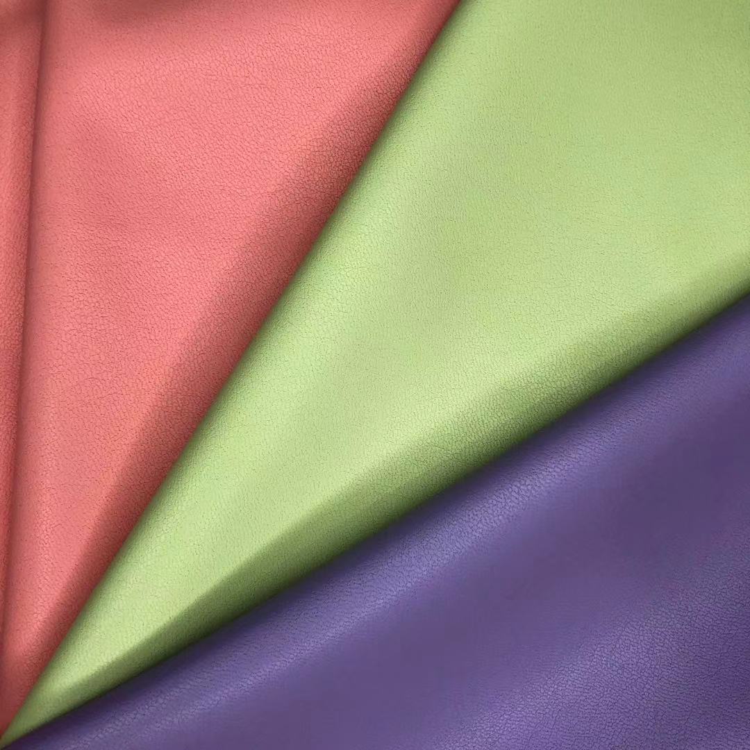 65mm纳帕纹 仿蛋白pu皮革 水性环保 服装面料 人造革