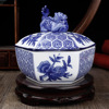 New Chinese style ceramics Hexagonal Hexagonal Decoration ornament Arts and Crafts Storage tank key Storage tank Entrance New Chinese style ceramics Hexagonal Hexagonal Decoration ornament Arts and Crafts Storage tank key Storage tank Entrance