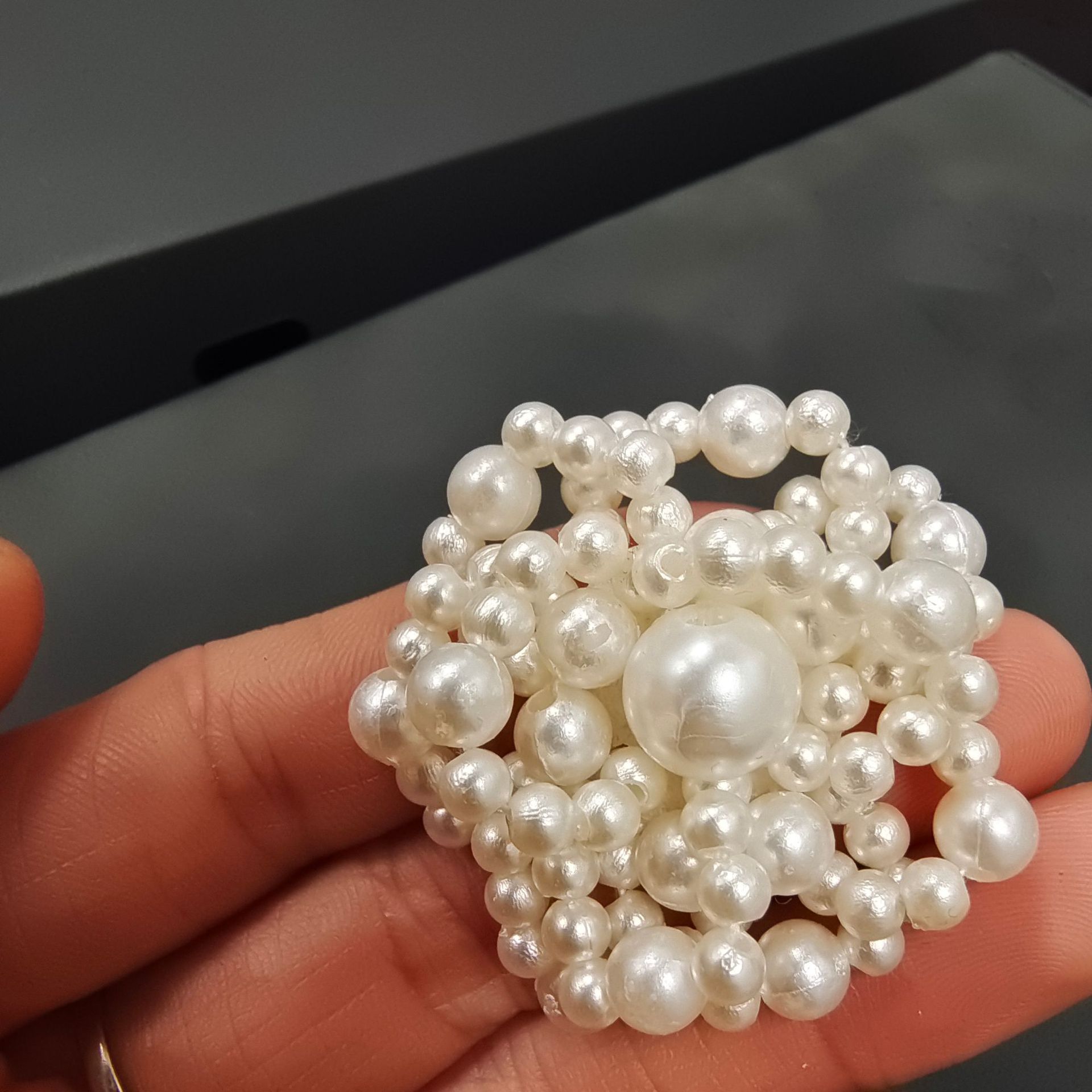 手工钉珠婚纱礼服装饰白色珍珠流苏串珠花朵布贴服装辅料diy饰品