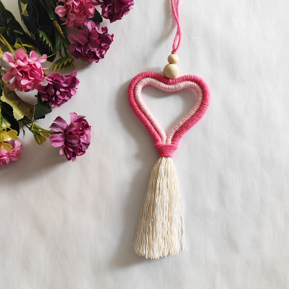 爱心流苏挂饰情人节礼物家居装饰挂件墙面装饰品背景墙壁挂g113