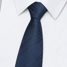 藏青色条纹领带免打结男正装商务拉链式懒人职业上班婚礼佩戴