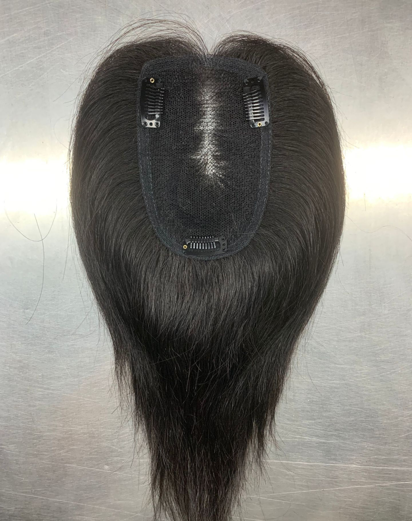 瑞士网假发片真发 全手织长发头顶补发片轻薄遮白发块假发女 批发