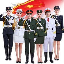 新款军乐队合唱团服军装礼服套装升旗手仪仗队礼服军鼓演出服男女
