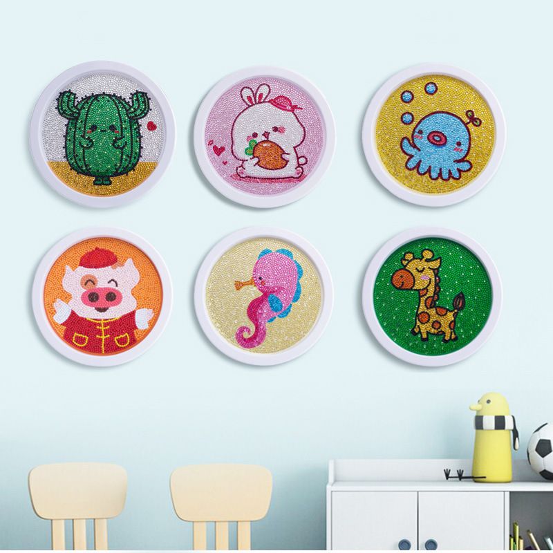 儿童钻石贴画满钻 小学生手工diy制作材料包女孩点水晶粘贴玩具画