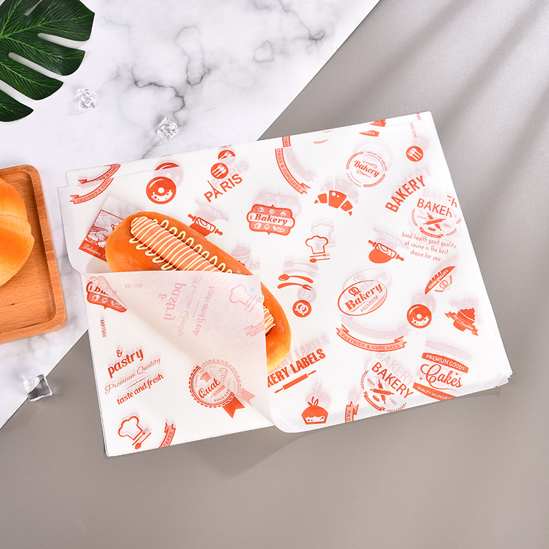 Sandwich Paper Disposable Disposable Sandwich Hamburger Rice Ball Packing Box Bag Oil-Proof Baling Paper