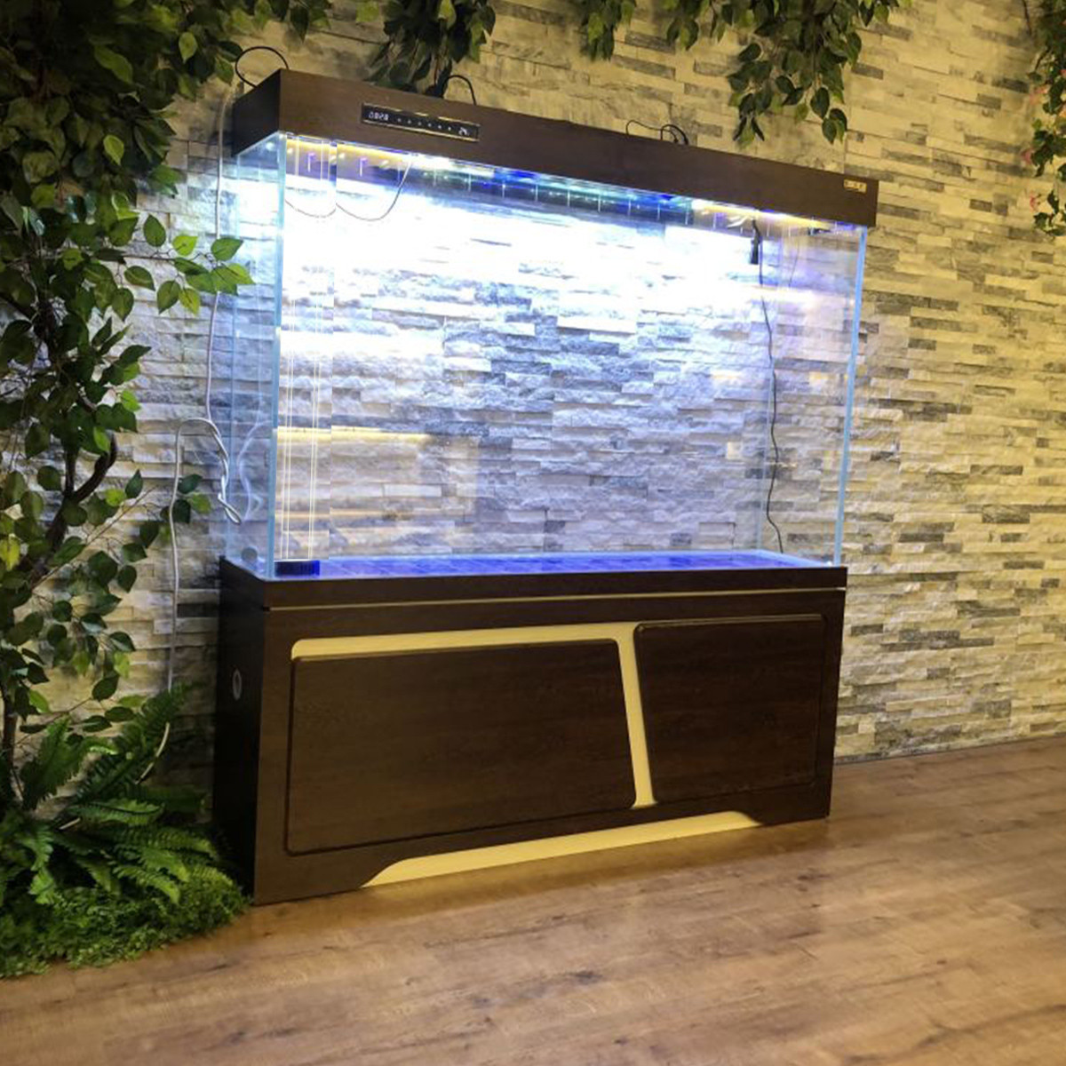 鱼缸水族箱四面超白玻璃中大型免换水家用懒人底过滤生态鱼缸屏风