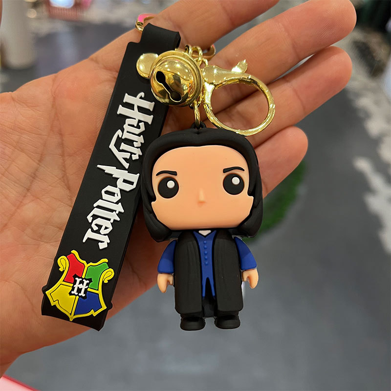 Cartoon Fashion Harry Potter Car Key Ring Couple Bags Pendant Three-Dimensional Doll Accessories Small Gift