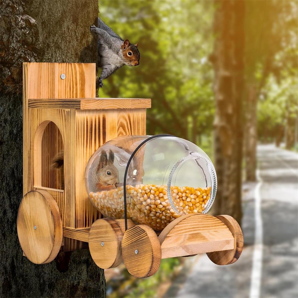 喂食器松鼠户外仓鼠宠物用品造景花园喂鸟器动物投食器工艺摆件