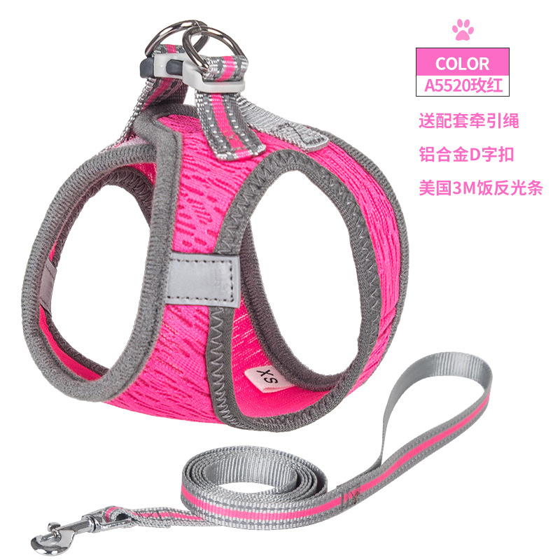 Pet Cat High-End Vest Cat Chest Back Hand Holding Rope Go out Anti Breaking Loose Not Tight