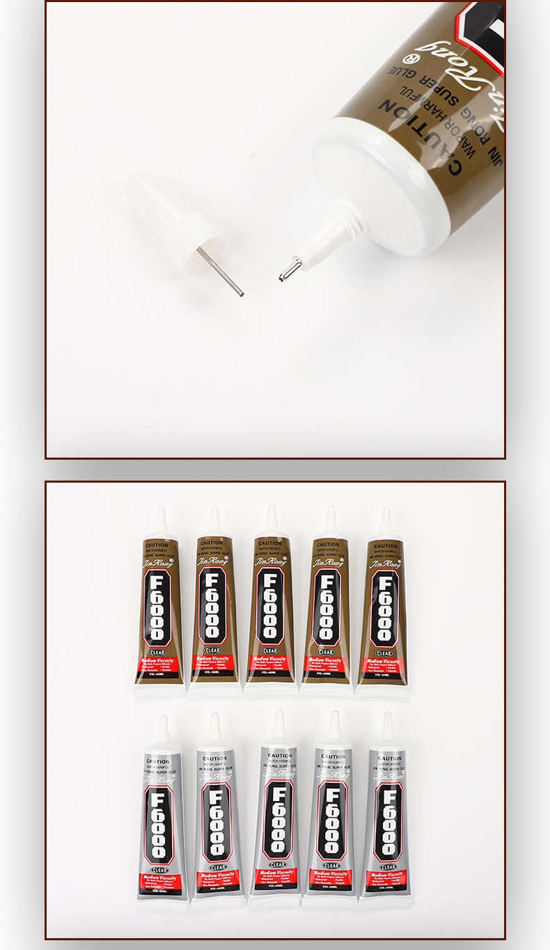 锦荣jinrof6000 60ml 针管不拉丝胶diy补钻饰品胶水点钻胶万能胶