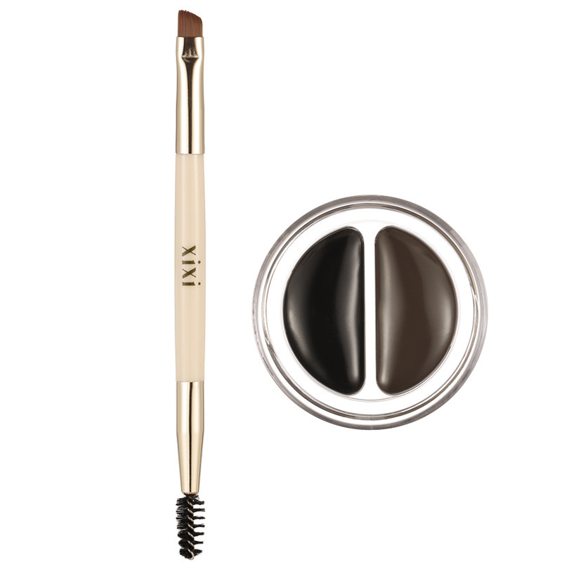Makeup Xixi Long-Lasting Qualitative Eyeliner Eyebrow Makeup Pen 2-in-1 Package Waterproof Not Smudge Beginner Thrush Gadget