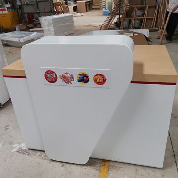 福彩销售柜台中国福利彩票组合柜刮刮乐体彩展示柜收银台墙上