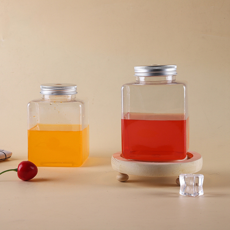 pet方瓶果汁塑料桶瓶子 正方瓶500ml 塑料瓶厂家正品一次性饮料瓶